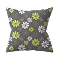 Axyaa Yellow Floral Geometric Cushion Cover 45x45cm