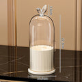 Axyaa Rotating Makeup Brush Holder with Clear Lid - Cosmetic Organizer for beauty essentials