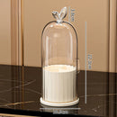 Axyaa Rotating Makeup Brush Holder with Clear Lid - Cosmetic Organizer for beauty essentials