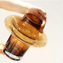 Axyaa Amber Glass Tower Vase: Creative Hydroponics Plant Pot & Home Decor