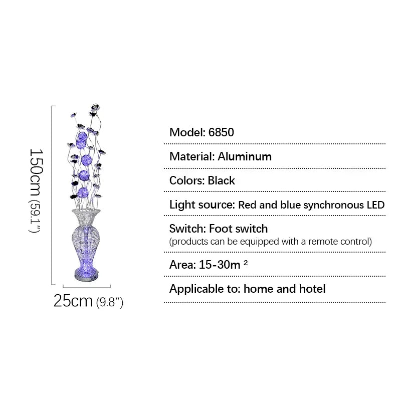 Axyaa Nordic LED Floor Lamp - Aluminum Wire Modern Decorative Standing Light