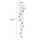 Axyaa Glass Ball Pendant LED Chandelier for Home Decor