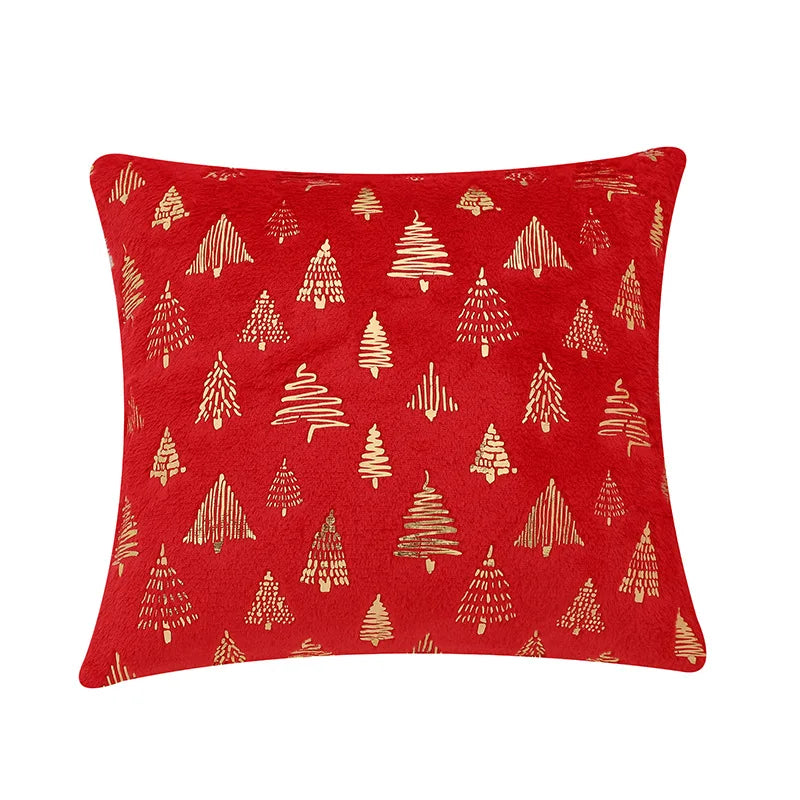 Axyaa Beige Christmas Tree Cushion Cover 45x45cm Home Decor Pillowcase