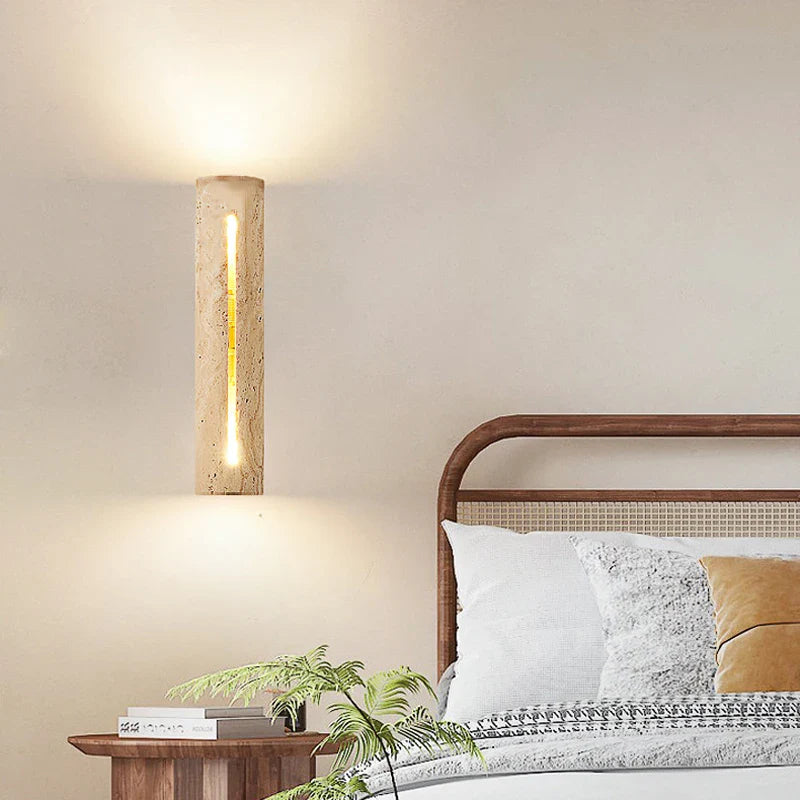 Axyaa Wabi Sabi Style Natural Stone Wall Lamp - Up Down LED Sconce