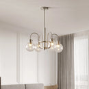 Axyaa Retro Bauhaus LED Glass Chandelier for Home and Shop Lighting
