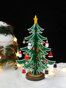 Mini Wooden Christmas Tree Ornament Set | Axyaa Festive Table Decor & Centerpiece