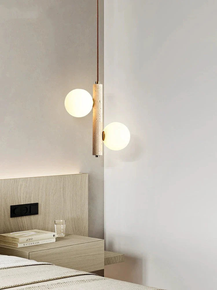 Axya Bubble Ball Pearl Pendant Chandelier: Retro Bedroom Lighting