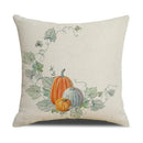 Axyaa Thanksgiving Pumpkin Pillow Cover 45*45cm Home Decor Cotton Linen