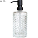 Axya Stainless Steel Pump Lotion Bottle Set - Bathroom Dispenser for Soap, Shampoo & Shower Gel