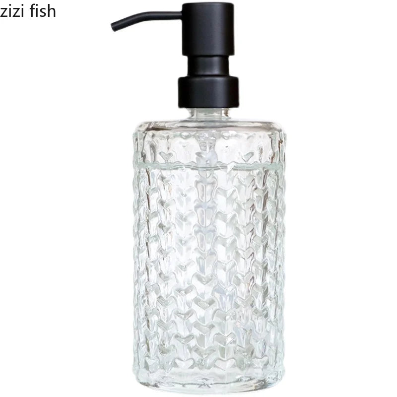 Axya Stainless Steel Pump Lotion Bottle Set - Bathroom Dispenser for Soap, Shampoo & Shower Gel