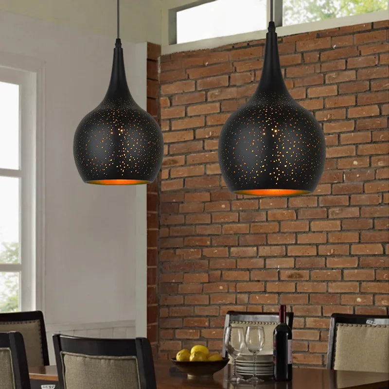 Nordic LED Pendant Light Industrial Retro Chandelier by Axyaa