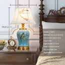 Axyaa Modern Luxury Chinese Ceramics Table Lamp LED for Home Living Room