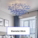 Axyaa Crystal Teardrop Chandelier: Elegant Glass Pendant Lamp for Bedroom Ceiling Lighting