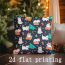 Axyaa Christmas Decorative Pillow Covers for Sofa, Bedroom, Car - Rectangular Cushion