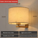 Axyaa Chinese Style Cloth Cover Wall Light for Bedroom Living Room Staircase