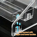 Clear Acrylic Makeup Organizer Rack by Axyaa - Cosmetic Storage Stand for Eyeshadow, Lipstick, Powder