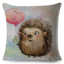Axyaa Nordic Watercolor Animal Pillow Cover Set for Sofa, 45x45cm