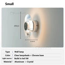 Axyaa Crystal Round LED Wall Sconce for Bedroom Living Room