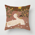 Axyaa Women Flower Oil Painting Decorative Pillowcase for Home Sofa Decor