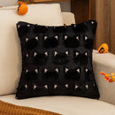 Axyaa Black Plush Pillowcase: Halloween Festival Sofa Throw Pillow Cover