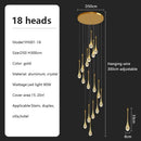 Axyaa Crystal Chandelier for Modern Duplex Living Room Attic Lighting