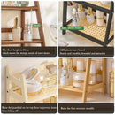 Axyaa Bamboo Storage Rack: Kitchen & Desktop Organizer, Counter Shelf, Display Rack