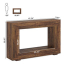 Axyaa Farmhouse Entryway Console Table with Storage, 47 Inches Industrial Hallway Accent Table