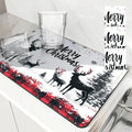 Axyaa Christmas Tree Kitchen Drain Pad: Absorbent, Anti-Slip, Quick Dry.