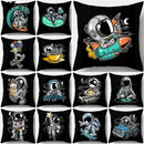 Axyaa Spacemen Rocket Pillowcase for Sofa Home Decor Kids Room