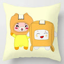 Axyaa Cartoon Print Designer Pillow Cases: Lankybox Series Home Decor Cushion Cover