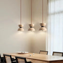 Axyaa Travertine Limestone LED Pendant Lamp: Sleek Stone Designer Suspension Light