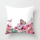 Axyaa Butterfly Flower Polyester Cushion Cover