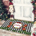 Axyaa Christmas Home Decoration Door Mat with Santa Snowman Tree Print