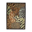 Axyaa Leopard Print Area Rug: Modern Living Room Carpet, Non-slip Washable Mat