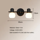Axyaa Glass Wall Sconce Retro Lamp for Bathroom, Bedroom, or Barber Shop