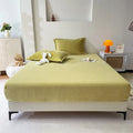 Axyaa Flannel Fitted Sheet, Soft Fleece Mattress Cover for Home & Hotel