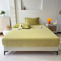 Axyaa Flannel Fitted Sheet, Cozy Winter Fleece Mattress Cover for Home and Hotel