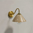 Axyaa Walnut Wood Wall Lamp Modern Minimalist Bedroom Light