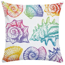 Axyaa Ocean Starfish Shell Cushion Cover - Soft Pillowcase for Living Room Sofa