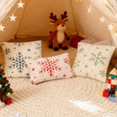 Axyaa Nordic Snowflake Jacquard Throw Pillowcase for Living Room Sofa Decor