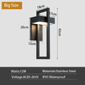 Axyaa LED Wall Lamp 12W Modern Minimalist Indoor/Outdoor IP65 Waterproof 3-Year Warranties