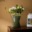 Axyaa Ceramic Vase Hydroponics Flower Pots Desk Decoration Aesthetic Floral Room Decor