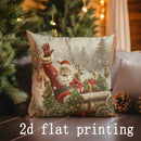 Axyaa Christmas Santa & Deer Snowman Cushion Covers - Sofa, Bedroom, Car Pillow Cover