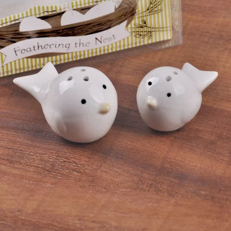 Axya Magpie Bird Seasoning Jar - Kitchen Ceramic Salt & Pepper Bottle, Korean Cartoon Design