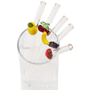 Axyaa Glass Drinking Straw Set for Milkshakes, Cocktails, Coffee - Reusable & Easy to Clean.