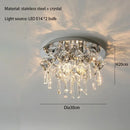 Axyaa Crystal LED Ceiling Lamp for Luxury Living Room and Bedroom Lighting