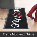 Axyaa Indoor Outdoor Non-Slip Doormat with Cute Letters for Front Door & Garden