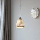 Axyaa White Ceramic Shade LED Pendant Chandelier - Vintage Loft Industrial Hanging Lamp