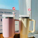 Axyaa Flower Straw Topper for 40oz Tumbler - Silicone Cap Protector