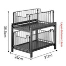Axyaa Sliding Basket Drawer Organizer: Under Sink Bathroom/Kitchen Storage Tray